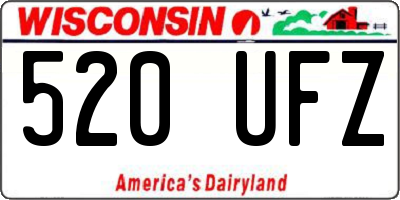 WI license plate 520UFZ