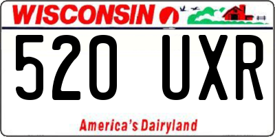 WI license plate 520UXR