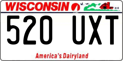 WI license plate 520UXT