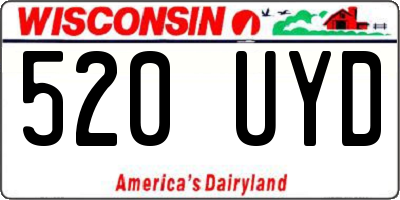 WI license plate 520UYD