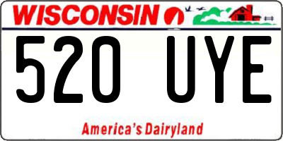 WI license plate 520UYE