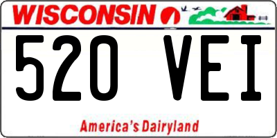 WI license plate 520VEI