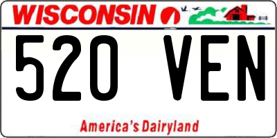 WI license plate 520VEN