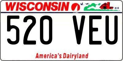 WI license plate 520VEU