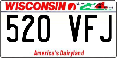 WI license plate 520VFJ