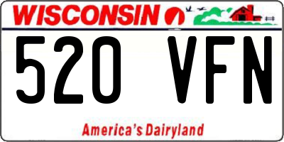 WI license plate 520VFN