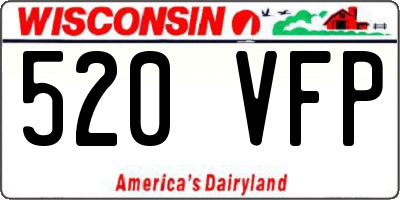 WI license plate 520VFP