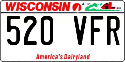 WI license plate 520VFR