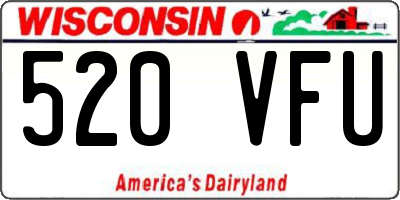 WI license plate 520VFU