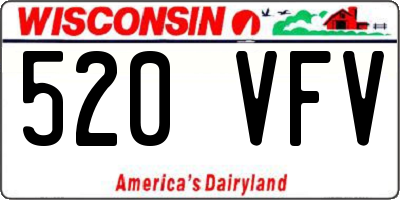 WI license plate 520VFV