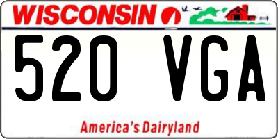 WI license plate 520VGA