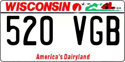 WI license plate 520VGB
