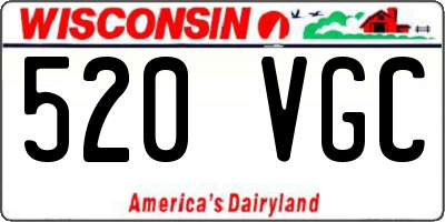 WI license plate 520VGC