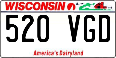 WI license plate 520VGD