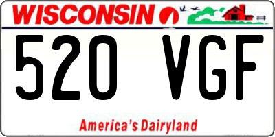 WI license plate 520VGF