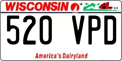 WI license plate 520VPD