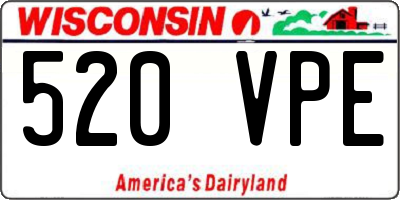 WI license plate 520VPE