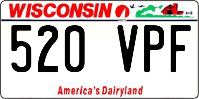 WI license plate 520VPF