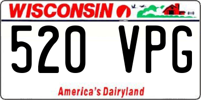 WI license plate 520VPG