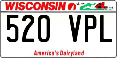 WI license plate 520VPL