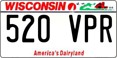 WI license plate 520VPR