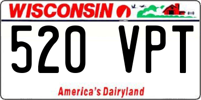 WI license plate 520VPT