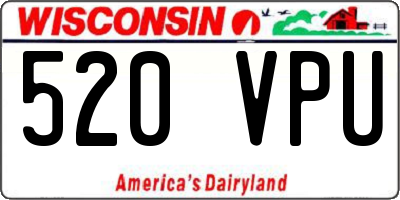 WI license plate 520VPU