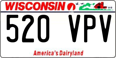 WI license plate 520VPV