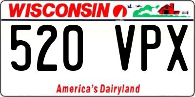 WI license plate 520VPX