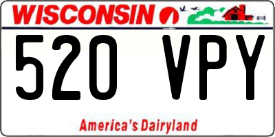 WI license plate 520VPY
