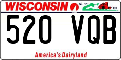 WI license plate 520VQB