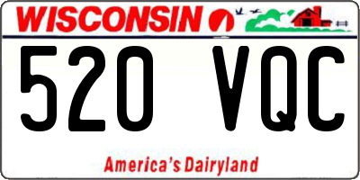 WI license plate 520VQC