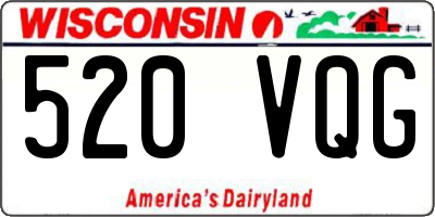 WI license plate 520VQG