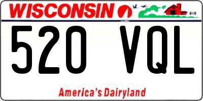 WI license plate 520VQL