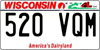 WI license plate 520VQM