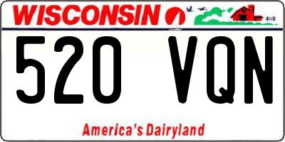 WI license plate 520VQN