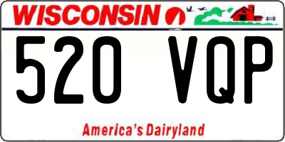 WI license plate 520VQP