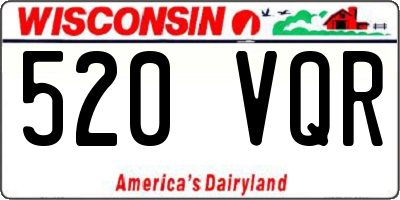 WI license plate 520VQR