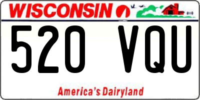 WI license plate 520VQU