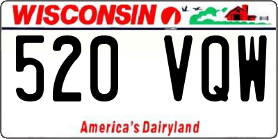 WI license plate 520VQW
