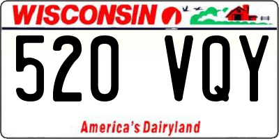 WI license plate 520VQY