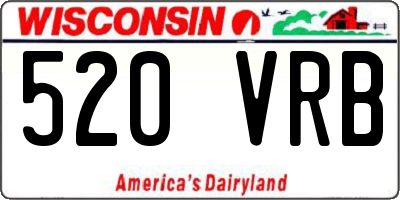 WI license plate 520VRB