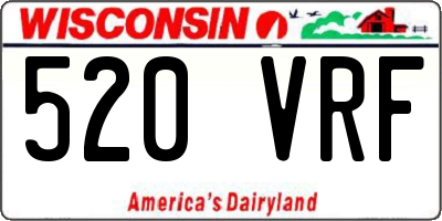 WI license plate 520VRF