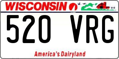 WI license plate 520VRG