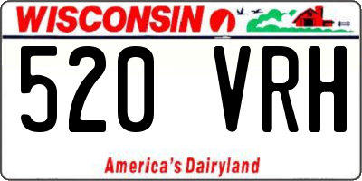 WI license plate 520VRH