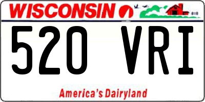 WI license plate 520VRI