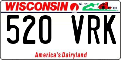 WI license plate 520VRK