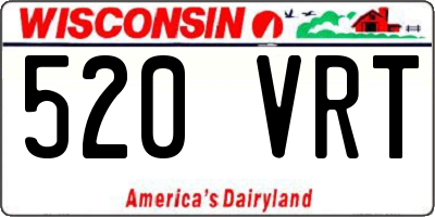 WI license plate 520VRT
