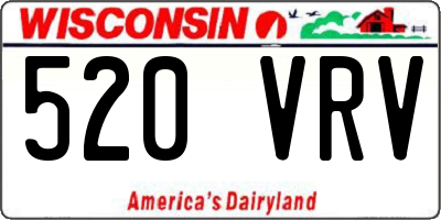WI license plate 520VRV