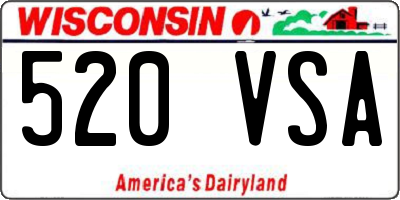 WI license plate 520VSA